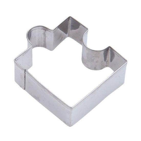 4 stk/sett Puslespillform Rustfritt Stål Kjeksmugge Kakekutter DIY Form