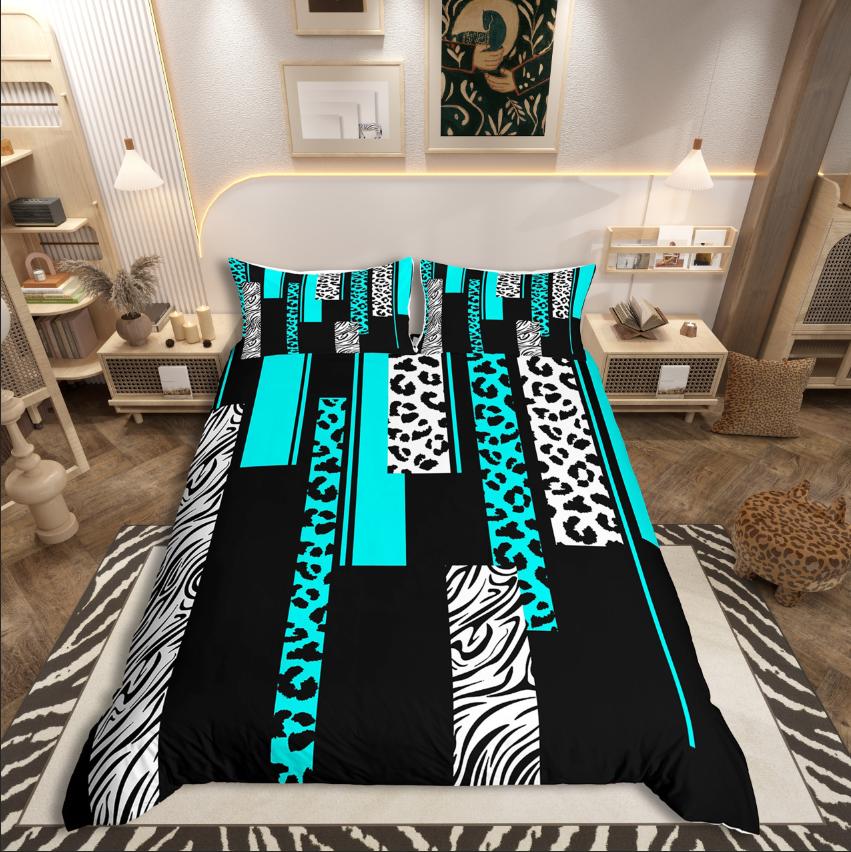 Comforter Homewish Leopard Print Abstract Wildlife Print For Teens Bedding Setchic Flower Rose Decor