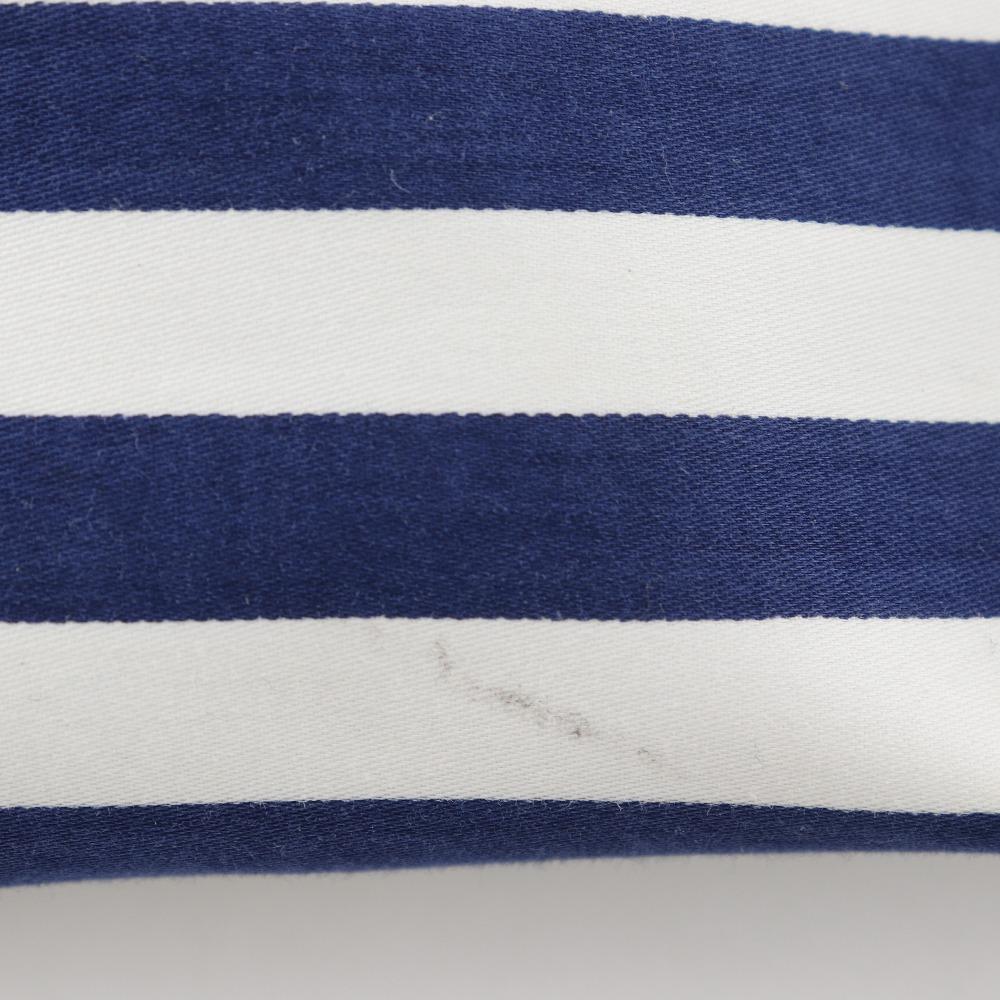 Chanel Chain Tote Tote Bag A47944 Cruise Line Border Navy Blue cotton/Nylon Women Used