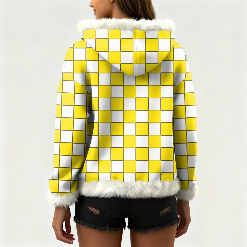 Women's Christmas  Print Contrasting Loose Casual Hoodie