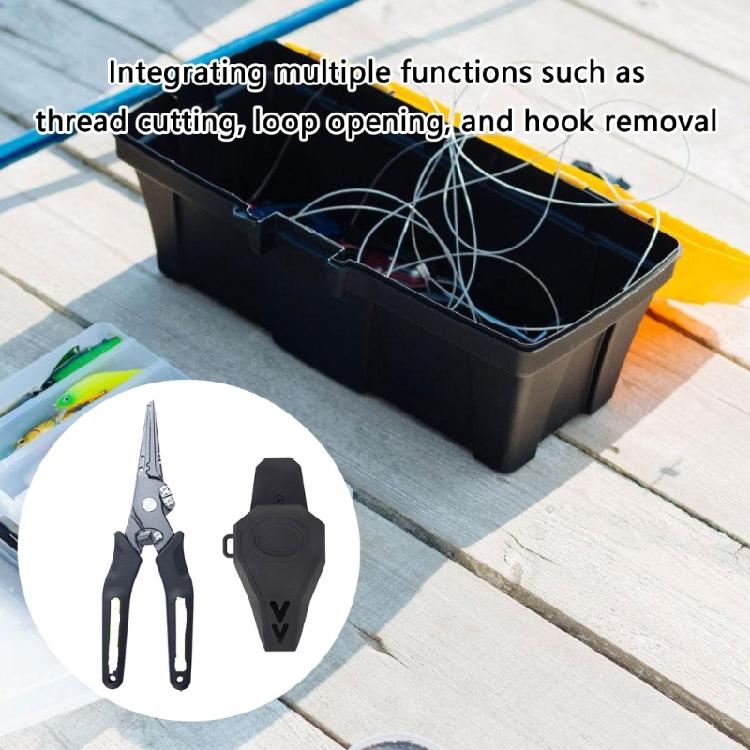 Metal Plier Fishing Plier with Safety Lock Storage Bag Fishing Tackle Fishing Multitool Hook Remover Fishing Line Cutter