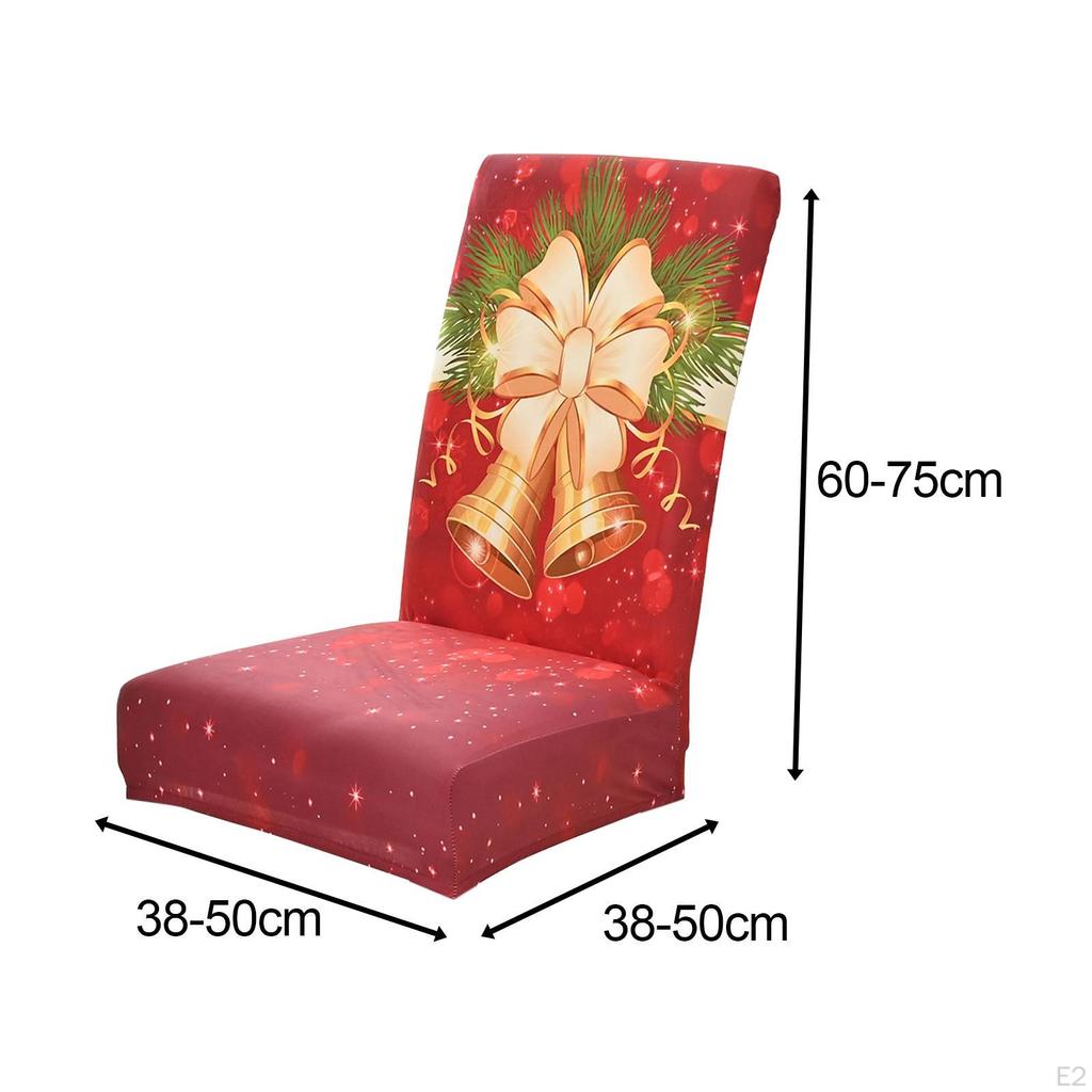 Christmas Chair Back Covers Dining Protector Elastic Cover for Kitchen