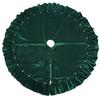 Velvet Christmas Tree Skirt with Lace Trim, Holiday Home Decor