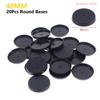 [DO]40mm Round Wargame Miniature Base Black Plastic Stable Flat Figure Stand For Tabletop Wargaming Model Hobby DIY Paintin[DO]