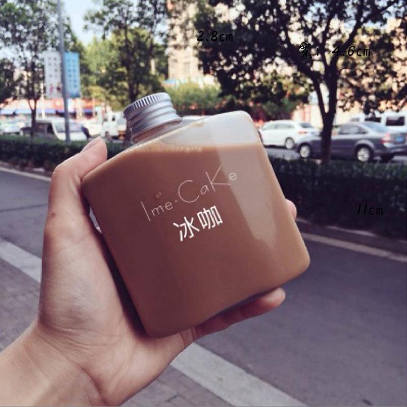 250Ml Empty Plastic Juice Bottles Caps Leak Proof Reusable Water Bottle