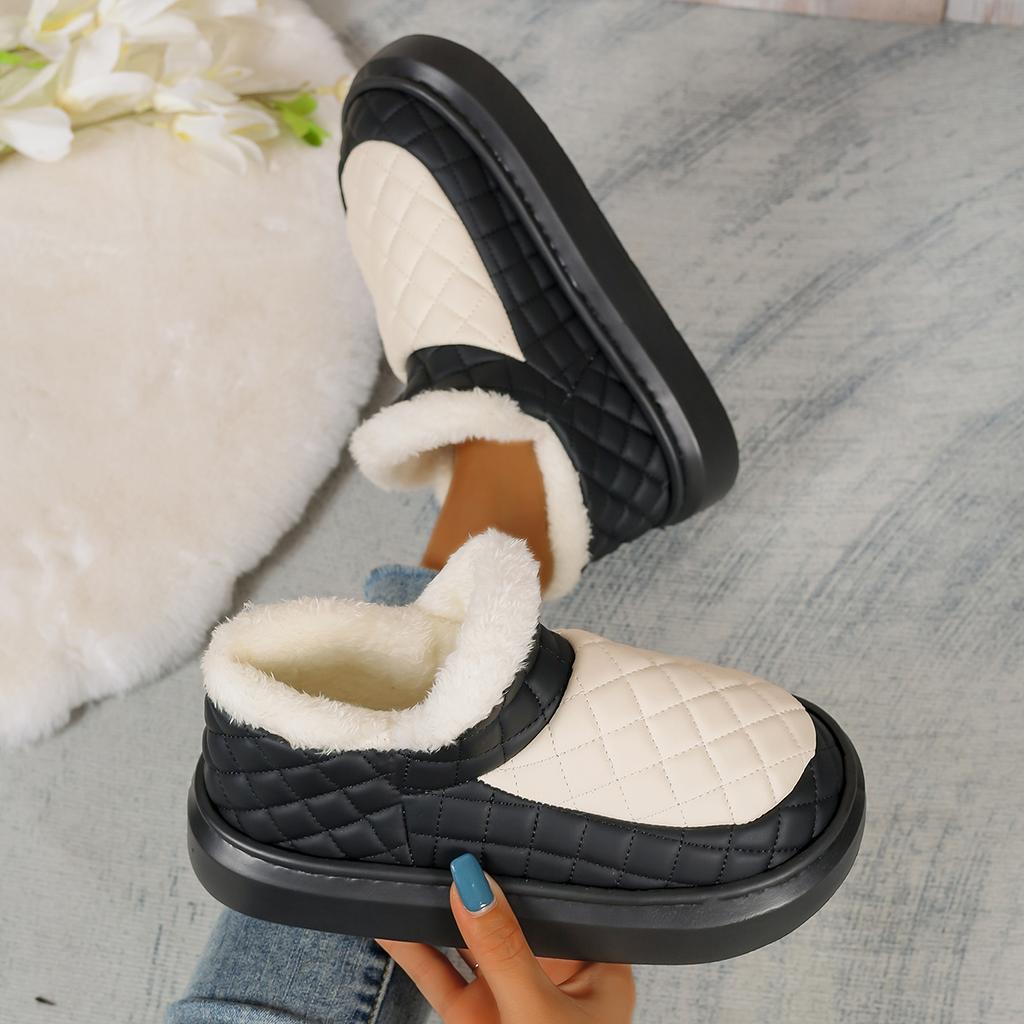 Fashion Women Boots New Winter Platform Shoes Thickened Fluff Women's Snow Boots Comfortable Shoes Slip-On Casual Warm Women Flats Boots