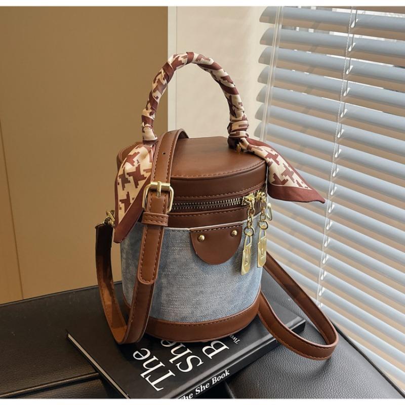 

Нишевая дизайнерская сумка новая весенняя повседневная модная персонализированная сумка-мессенджер портативная сумка-ведро синий