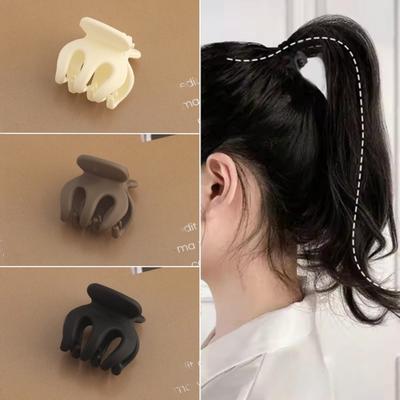 3 Stück Schwarz Weiß Matt Haarspange Einfacher Stil Haifischklemmen Einfarbig Haarklammer Elegant Haarspangen für Frauen Mädchen