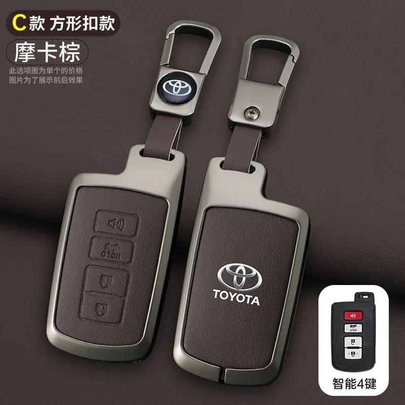 Car Key Case for Toyota Key Cover For CHR RAV4 Auris  Avensis Prius Aygo Camry Corolla Land Cruiser 200 Prado Crown Car Key Fob