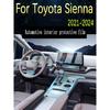 For Toyota Sienna -2024 Car Gearbox Panel Film Dashboard Protective Sticker Interior Anti-Scratch Film Cover Accessories