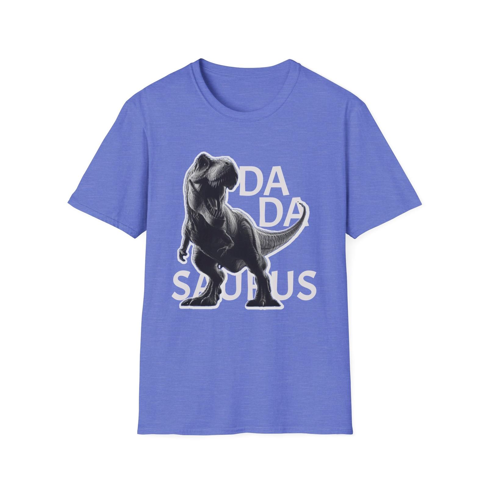 Dad Dinosaur Fathers Day Fun tshirt DA DA Saurus T-Rex #1 DAD Softstyle T-Shirt S