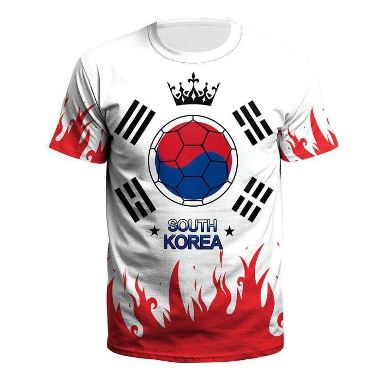3D Printed Men's T-shirt Football Casual Sportswear World Cup Fan Cheering Short Sleeved O Neck T-shirt