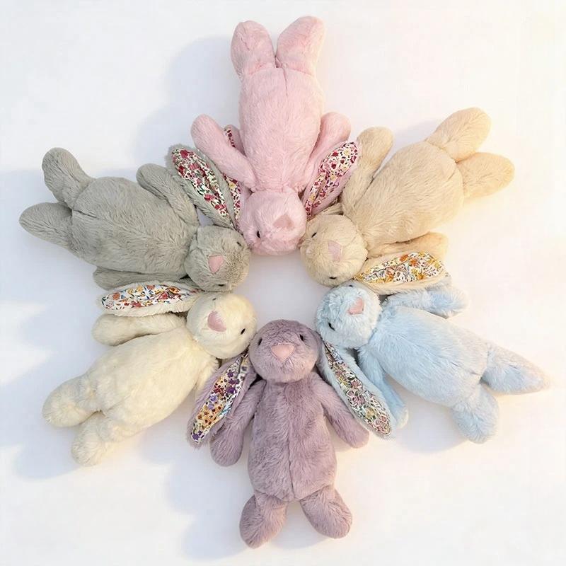 Félénk, lógó fülű nyuszi plüssjáték, puha plüssállat baba lányoknak, aranyos húsvéti, Valentin-napi, születésnapi ajándék gyerekeknek, társasági ajándék
