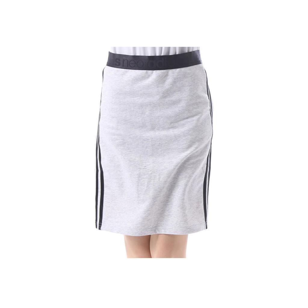 Adidas Neo Classic Three Stripe Sports Bodycon Casual Skirt Women Skirts Gray BK8075