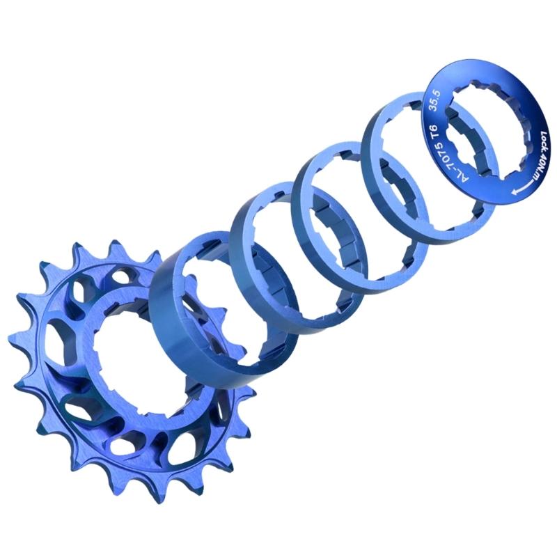 

18T Single Speed Bike Freewheels Bicycles Flywheel High Strength Aluminum Alloy Bicycles Sprocket for Mountain Bike синий