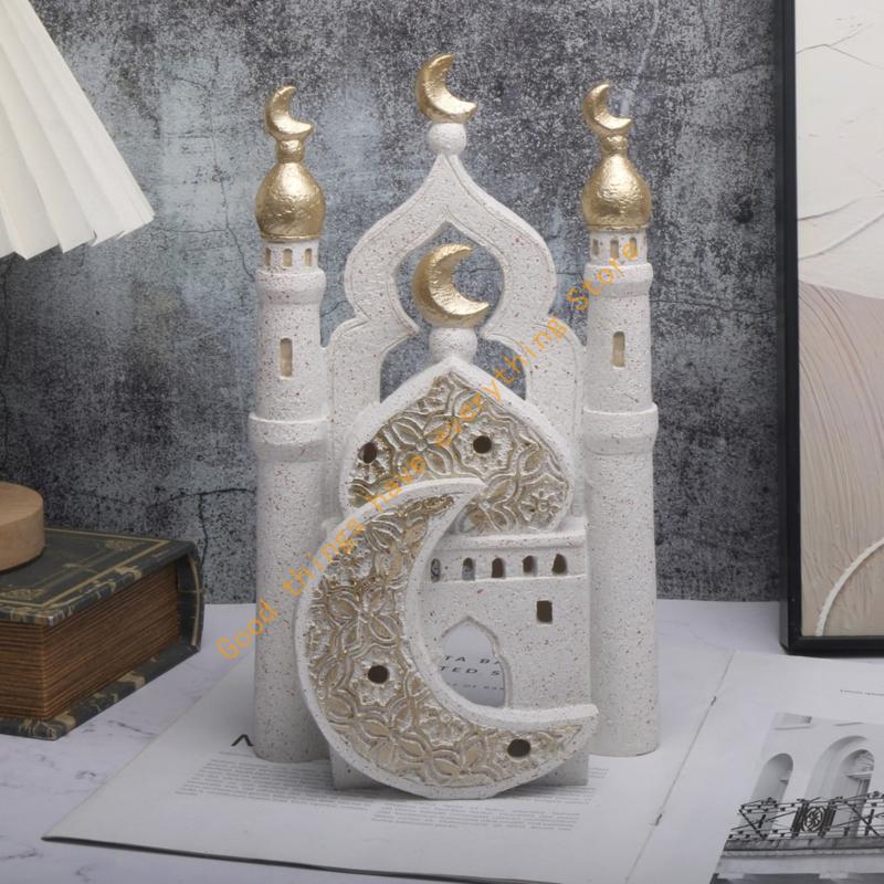 Ramadans and Eid Themed Resin Ornament for Household Decors Friendly Resin Suitable for Living Room or Dining Room 55KF