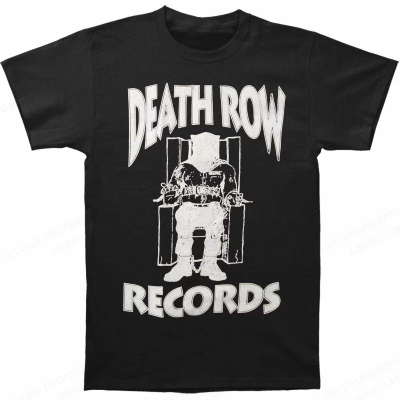 Hip Hop Tops Tees Unisex Tees Summer Camisetas Oversize Casual Death Row Records T Shirt Unisex Fashion Tshirts Cotton Tshirts