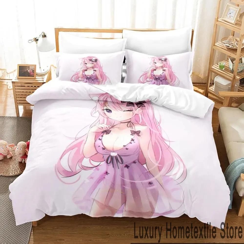 Anime Nun Bedding Set Boys Girls Twin Queen Size Duvet Cover Pillowcase Bed Kids Adult Fashion Home Textileextile