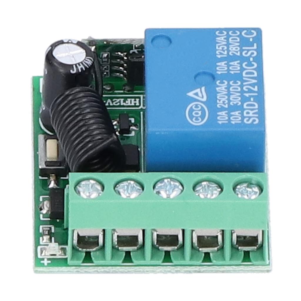 DC 12V Remote Control Switch 1 Way Wireless Long Distance Lamp Controller for Garage