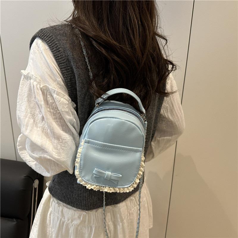 New Niche Fashion Mini Backpack Senmeng Casual Commuting Bow Backpack Small Schoolbag