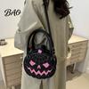 Autumn Seasonal Handbag Halloween Pumpkin Purse, Women Novelty Crossbody Bag, Spooky Fashionable Faux Leather Bag for Trick or Treat, Fall Parties