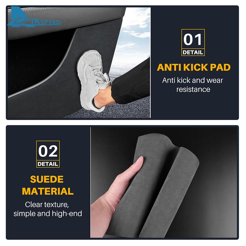 Suede Leather Door Anti-Kick Sticker For Tesla Model Y Juniper Launch 2025-UP Protector Cover Car Interior Decora Accessories