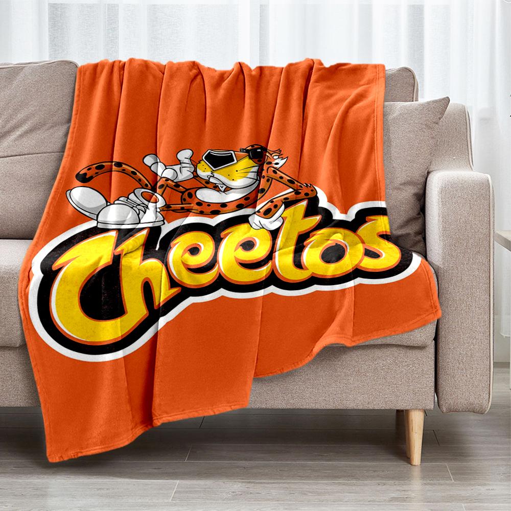 Cheetos Theme Printed Blanket - Perfect for Couch, Bed, Travel & Outdoor Use | Machine Washable, Cozy & Durable.