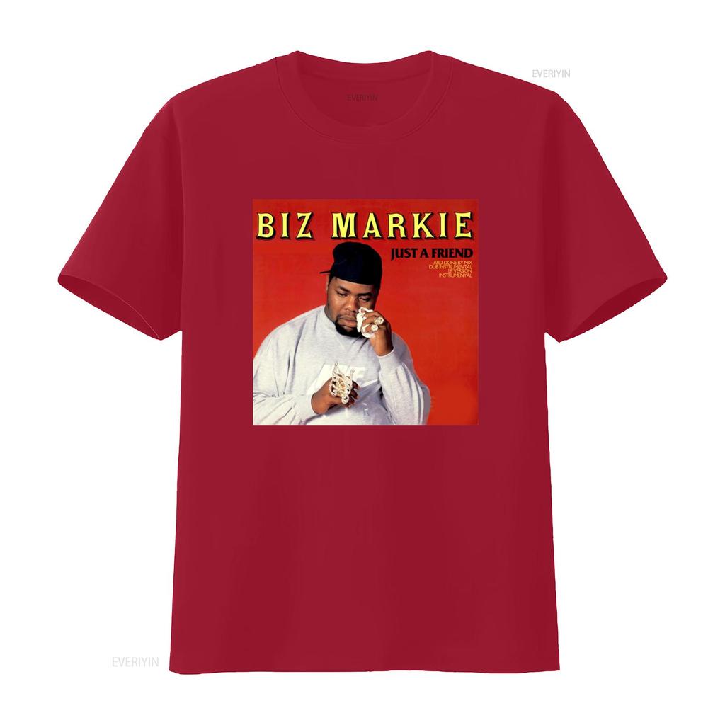 Biz Markie Just A Friend Print Hip Hop Style T Shirt For Men vintage Washed Breathable Stretched fashion Casual homme Unisex