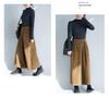 2025 Autumn/Winter Women's Corduroy Elastic Waist Wide-Leg Pants Skirt