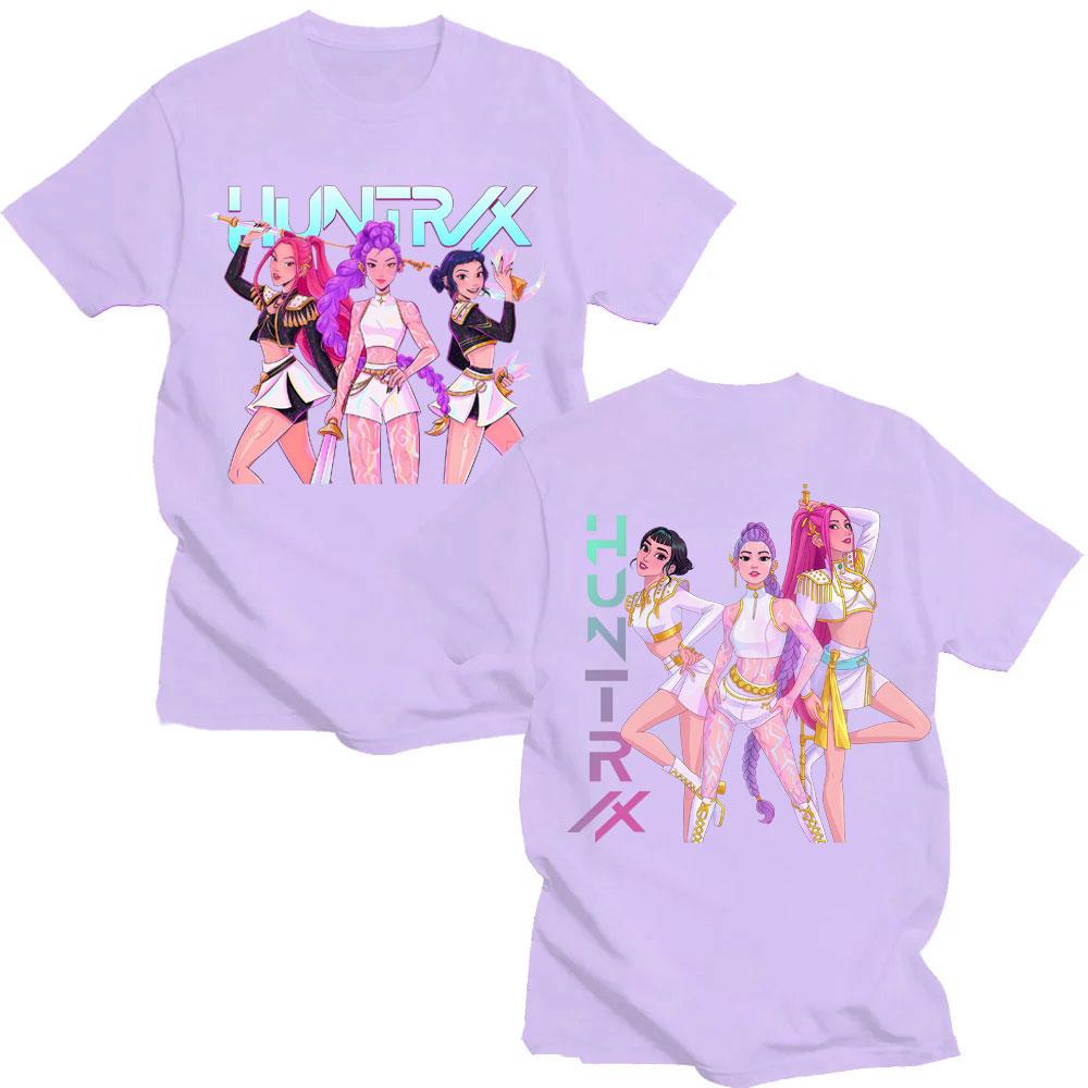 

T-Shirts Women’s Short Sleeve Fashion Cartoon Printed Comfort T-Shirt Casual T-Shirt Top 3XL светло-фиолетовый