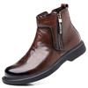 High Quality Velvet Warm Men's Chelsea Boots Fashion Genuine Leather Ankle Boots for Men New Designer Casual Dress Shoes for Men