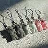Cartoon Flocking Cat Pendant Phone Lanyard Cute Bear Doll Mobile Phone Strap
