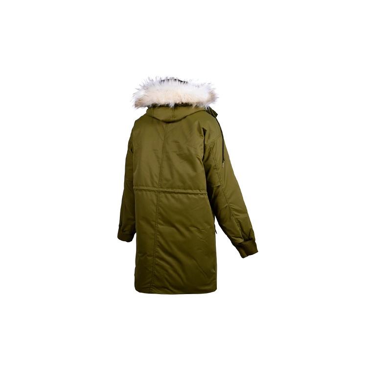(WMNS) Converse Long Down Jacket Asia Sizing 'Olive Green' Women's 10019430-A04