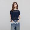 Women's Loose Linen-blend Hollow Knit Top
