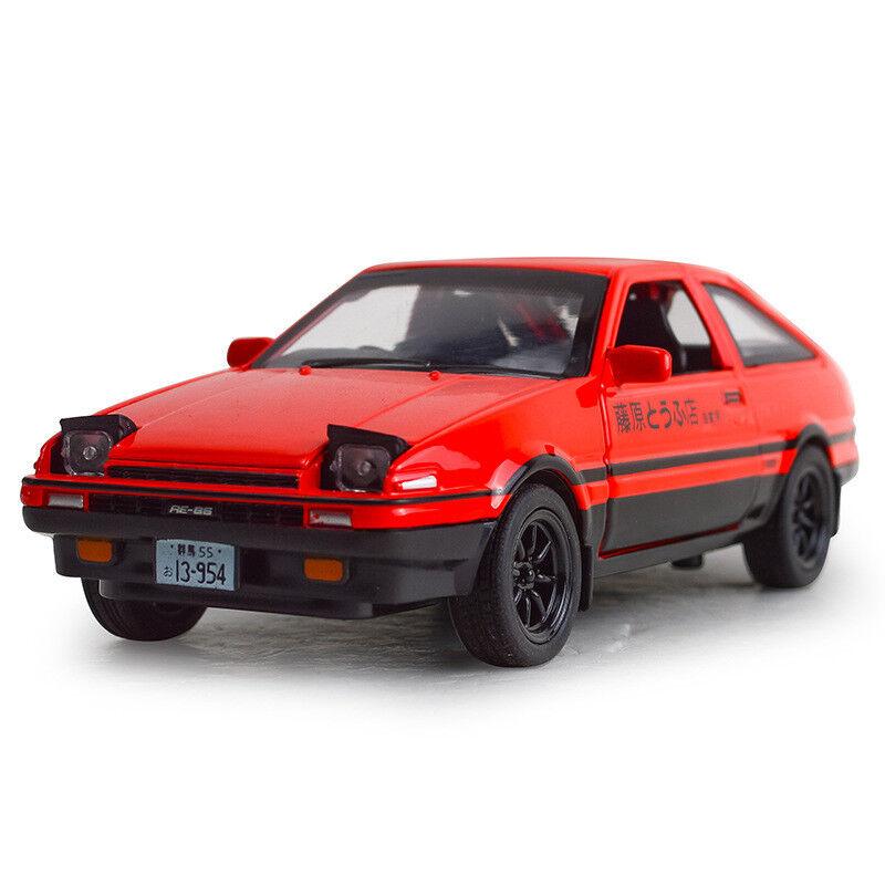 New Initial 128 D Toyota Trueno Ae86 Diecast Model Car Toy Soundlight Gift