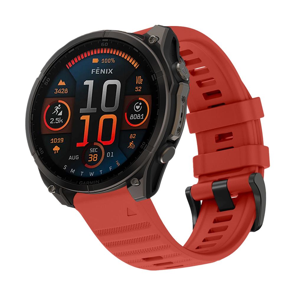Silicone Outdoor Watch Strap for Garmin Fenix 8 43/47/51MM Waterproof/sweatproof/breathable Watch Strap for 20/22/26mm Quick Fit