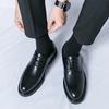 Fashion Classic Italy Pointed Toe Leather Shoes Men Luxury Oxfords Business Formal Office Men Shoes Boos Dress Men Black Wedding Shoes