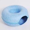 Donut Tunnel Style Felt Cat Bed - Breathable, Removable, Washable, All-Season Use