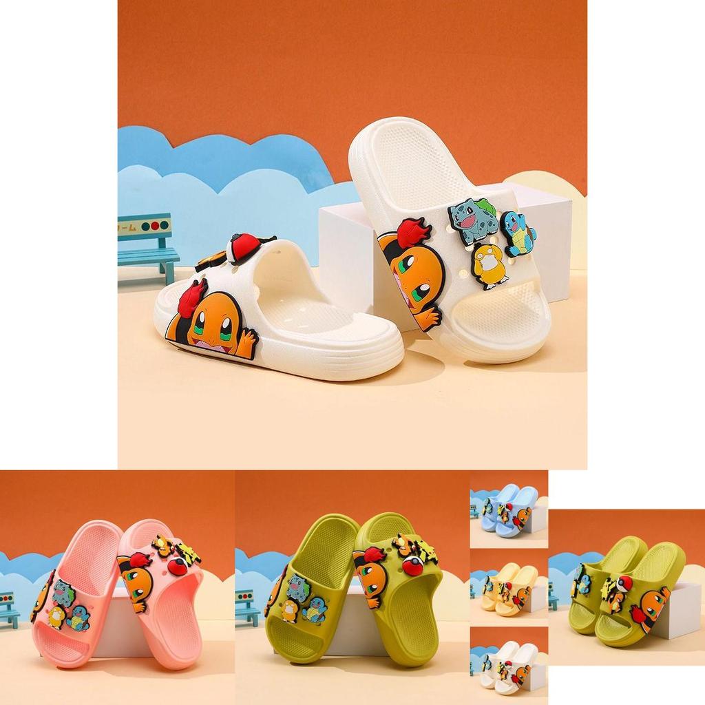 Entzückende Pokémon-Themen-Kinder-Flip-Flops Weiches Eva Indoor Outdoor Rutschfestes Schuhwerk In Verschiedenen Farben