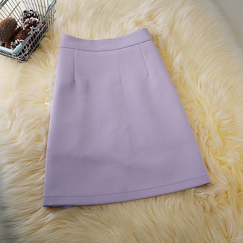 

WTEMPO Женская юбка большого размера, модная однотонная юбка с ягодицами, винтажная юбка-трапеция, офисная женская юбка, уличная одежда Y2k XL фиолетовый