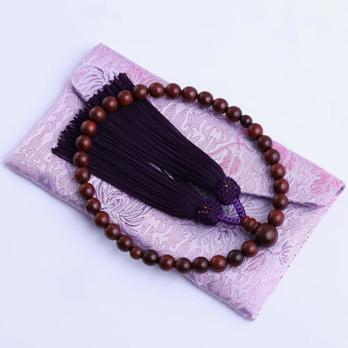 LEOBEE Women's Handmade Prayer Beads, Natural Rosewood, Ebony, and Ironwood Wood with Magnetic Bag, Suitable for Funerals, Memorial Services, Grave Vi