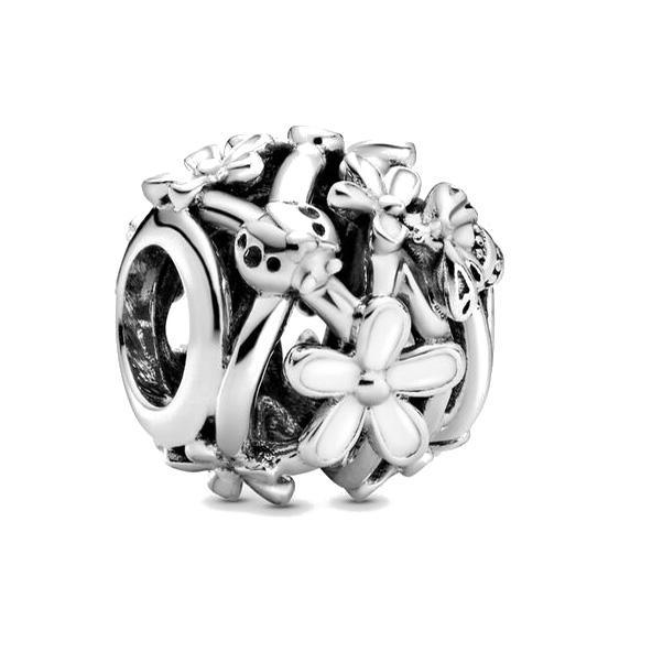 New Copper Charm Fit Original Bracelet Accessories Women Jewelry Spring Blossoms Series Cannibal Flower Rose