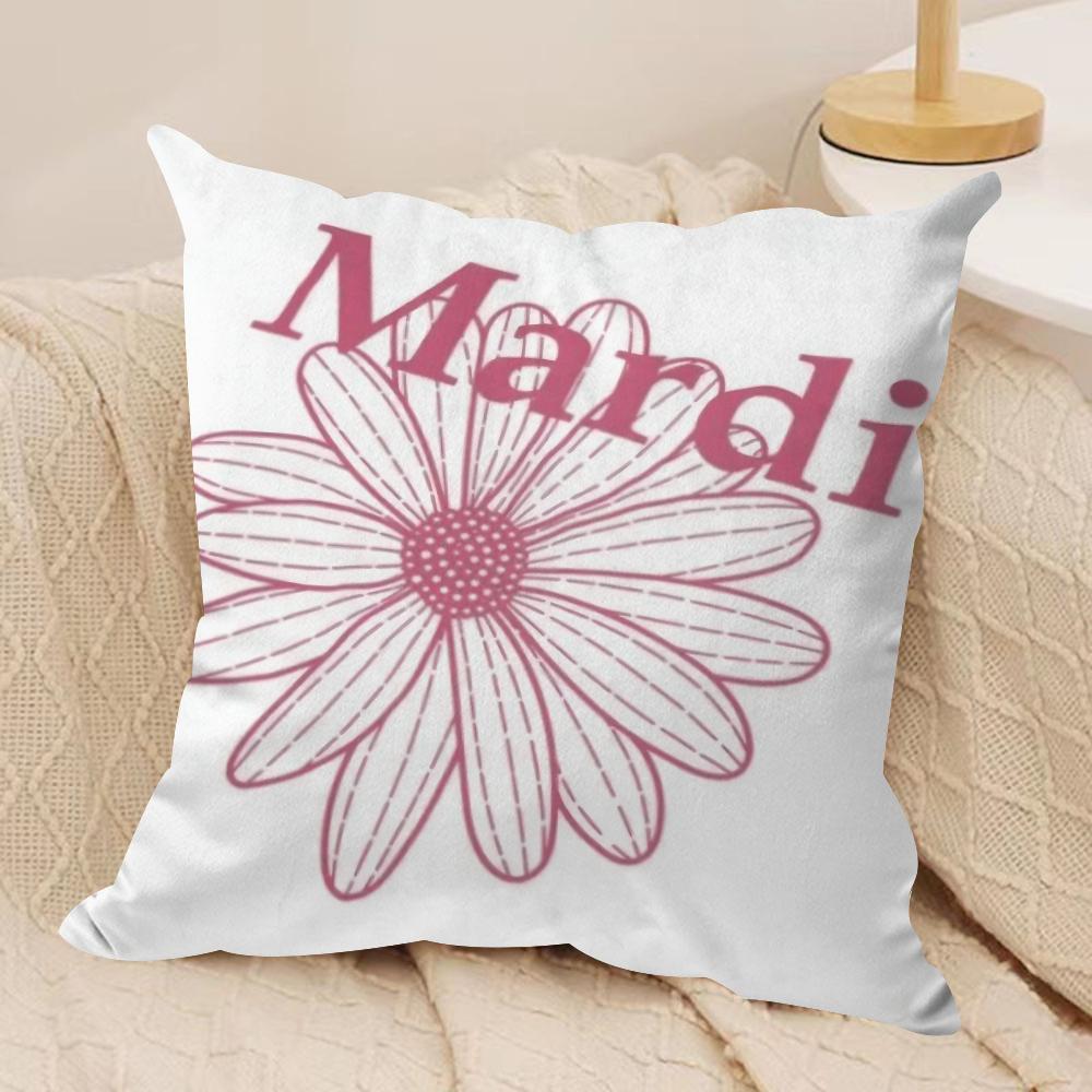 Luxury M-Mardi M-Mercred Cushion Cover Silky Short Plush Sofa Pillow Cover Hidden Zipper Soft Dustproof Case for Home Decor