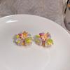 Romantic Handmade Beads Flower Earrings for Women Exquisite Elegent Rice Bead Floral Earring Dopamine Y2K Jewelry Gifts