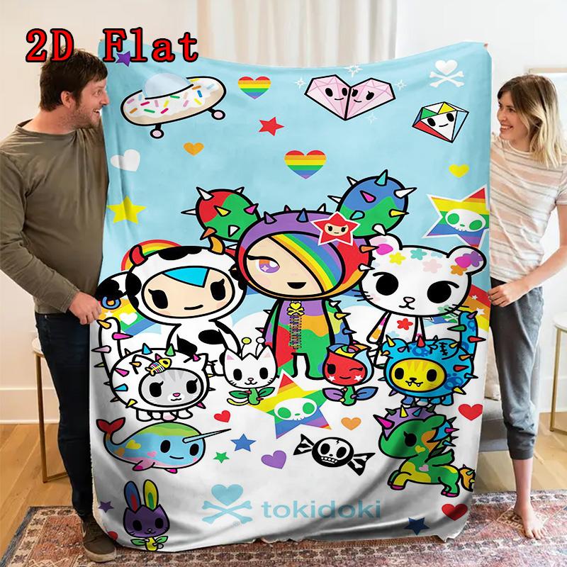 Tokidoki 2D Flat Pattern Flannel Blanket High Quality All Seasons Warmth and Comfort Perfect for Christmas Gifts.PMT0914025