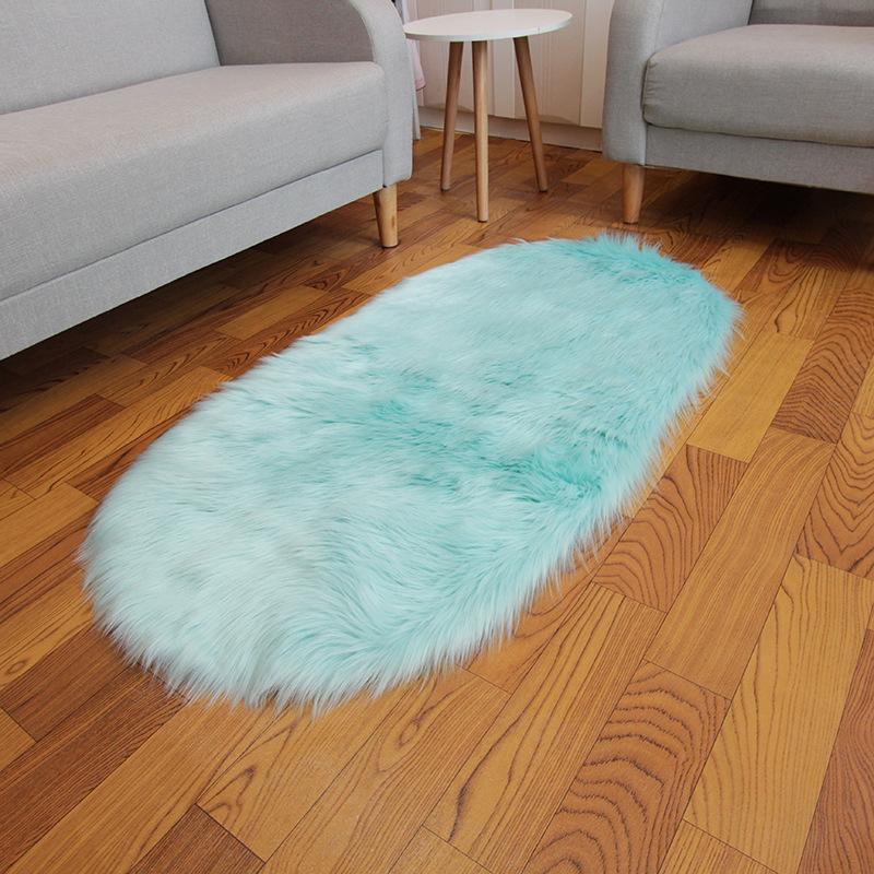 Oval Carpet Plush Carpet Living Room Soft Carpet Room Bedroom Rug Sofa Coffee Table Floor Mat