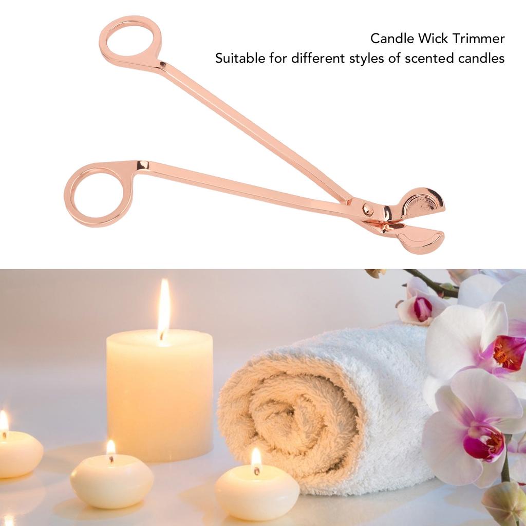 Candle Wick Trimmer Wick Clipper Cutter Stainless Steel Scissors Electroplating Coating Candle Accessory