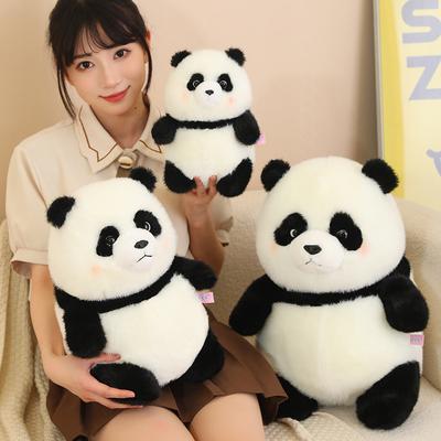 Bonito bonito boneco de panda pequeno brinquedo de pelúcia boneco de panda preto e branco crianças acompanham travesseiro calmante boneca de pano