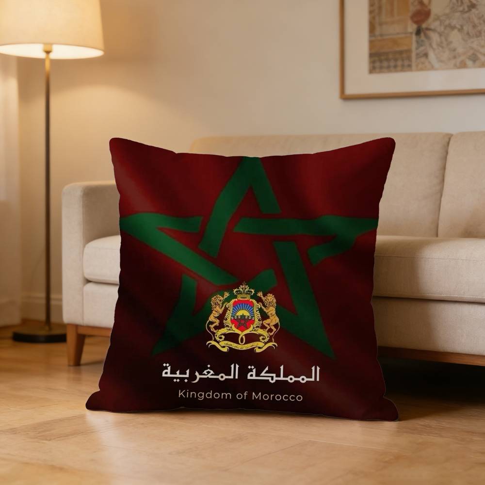 Popular MMorocco Flag Pillow Case Cushion Cover Throw Pillow Case For Car Sofa