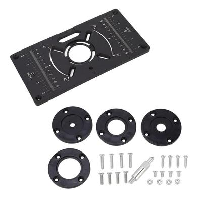 J0MC Aluminum Alloy Router Table Insert Plate with Screws For Home Workshops And Professional Woodworking